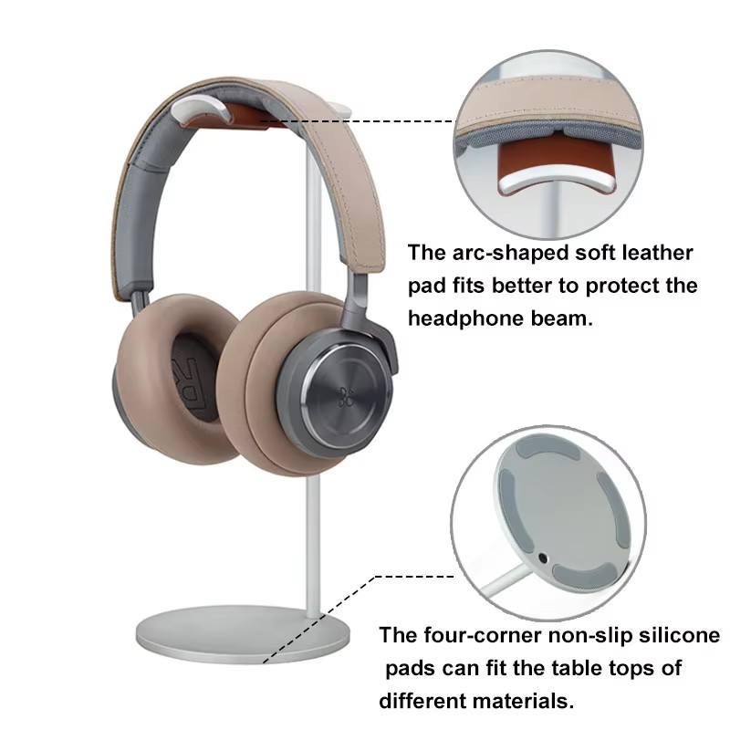 Curved Aluminum Headphone Stan - Headphone Stand Desk review and price