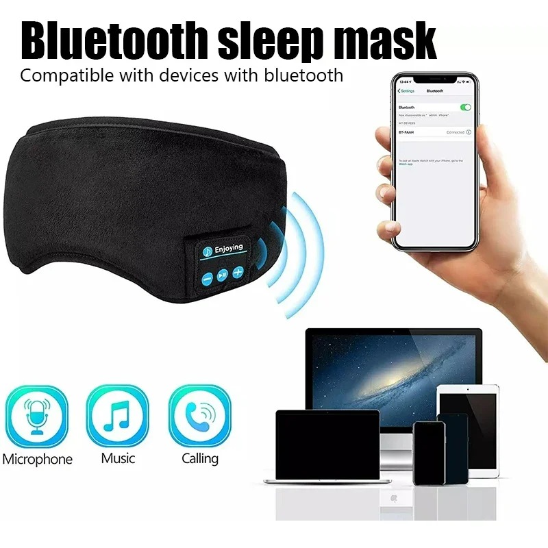 3D Eye Mask Bluetooth Headphon - Bluetooth Headset On Ear review and price