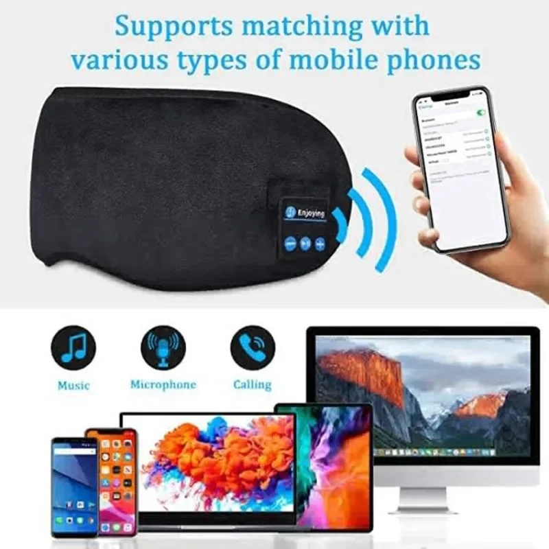 3D Eye Mask Bluetooth Headphon - Bluetooth Headset On Ear review and price