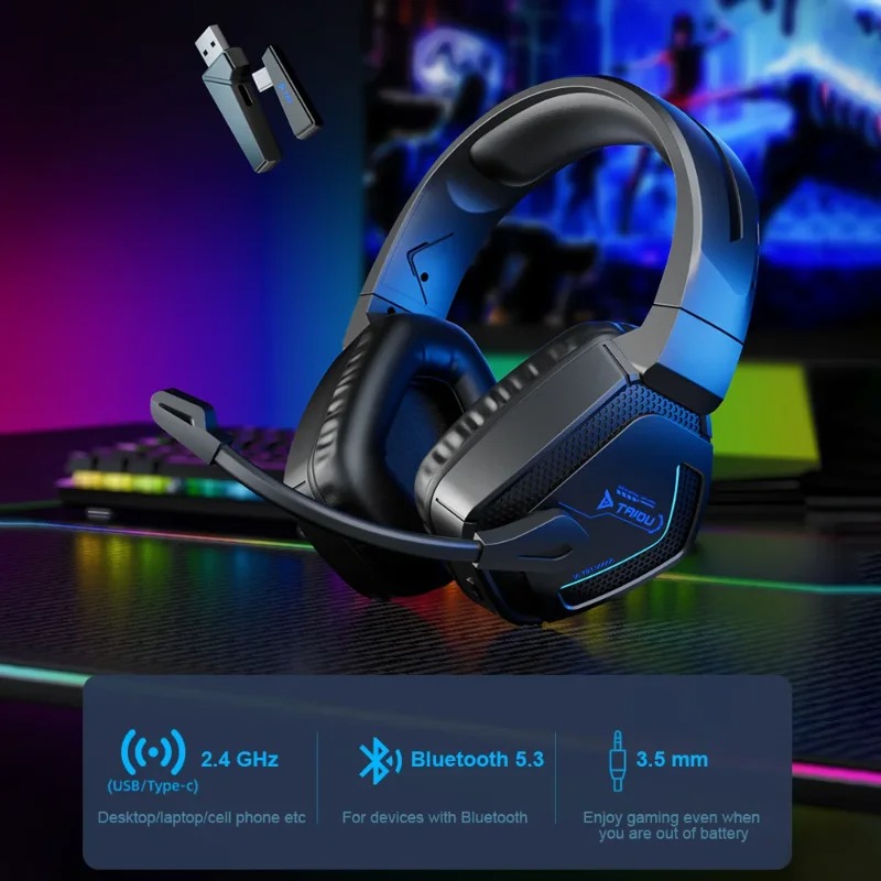 TAIDU T01 Wireless Headphones  - Gaming Headset Rgb review and price